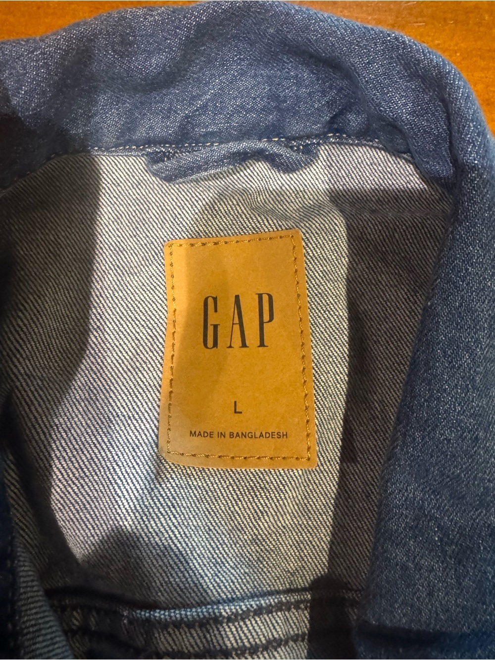 GAP Peplum Jean Jacket - size large - Picture 6 of 10